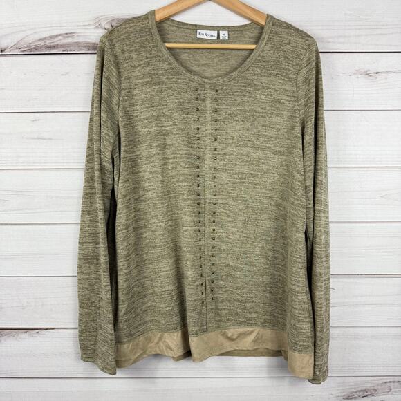 Kim Rogers Women's Long Sleeve Embellished Top‎ Size XL - Picture 1 of 5